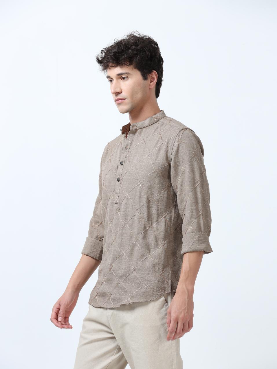 Elegant Brown Short Kurta