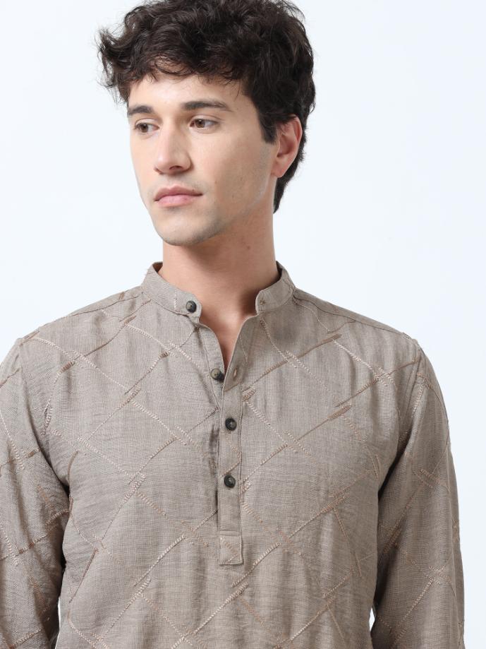 Elegant Brown Short Kurta
