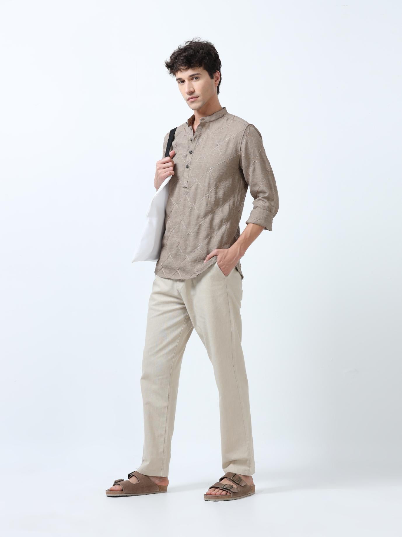 Elegant Brown Short Kurta