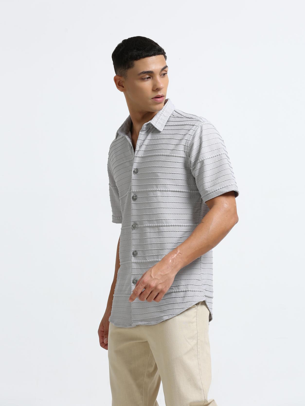 Light Grey Threadwork Shirt