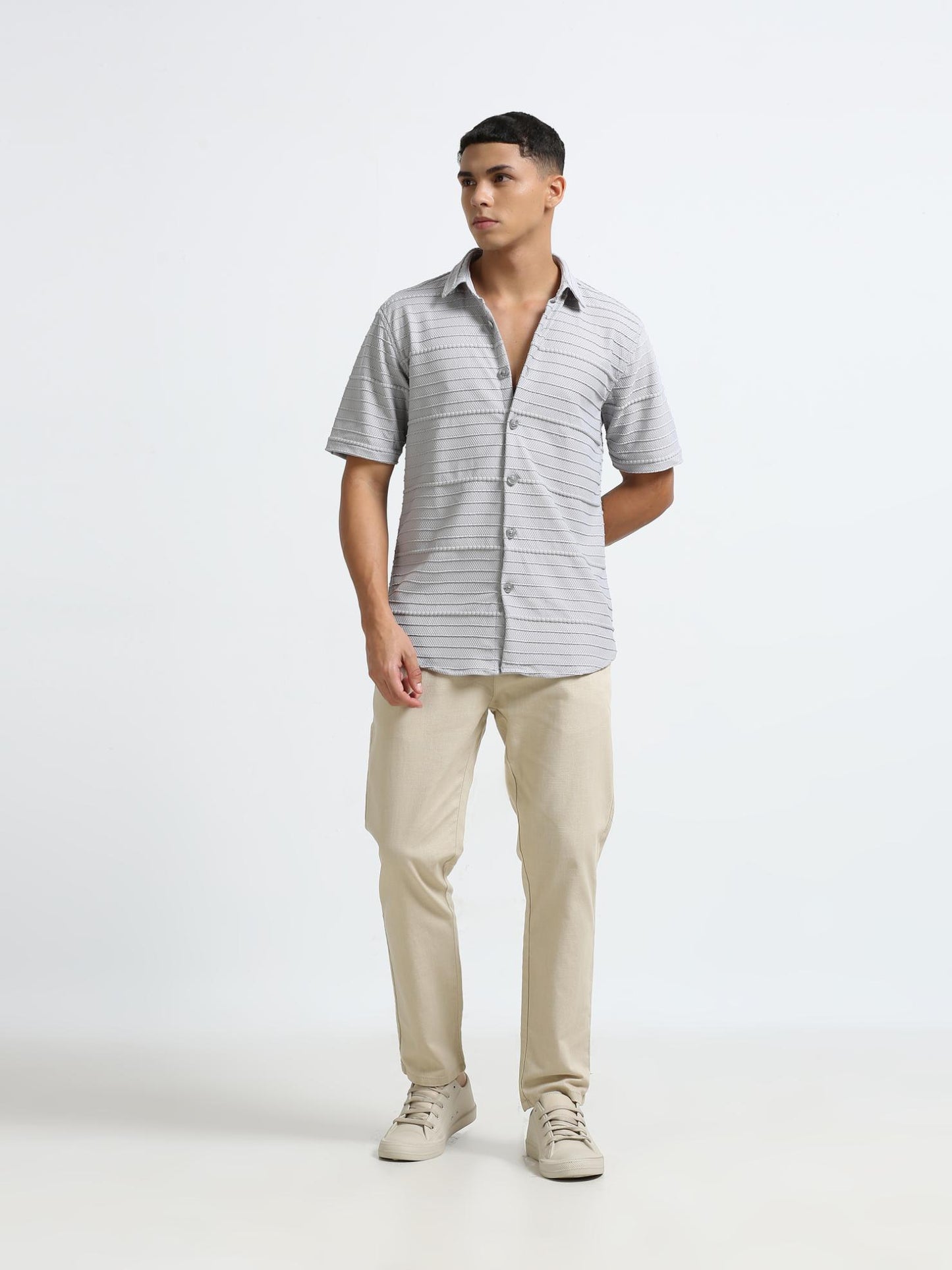 Light Grey Threadwork Shirt