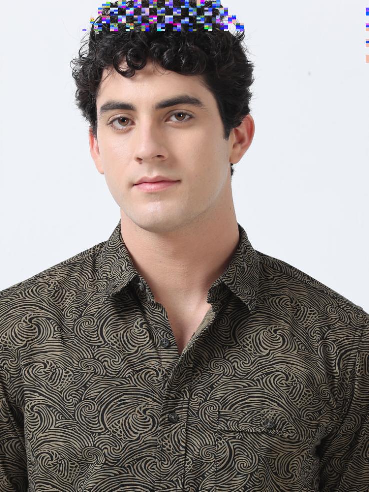 Wave Motion Print Shirt