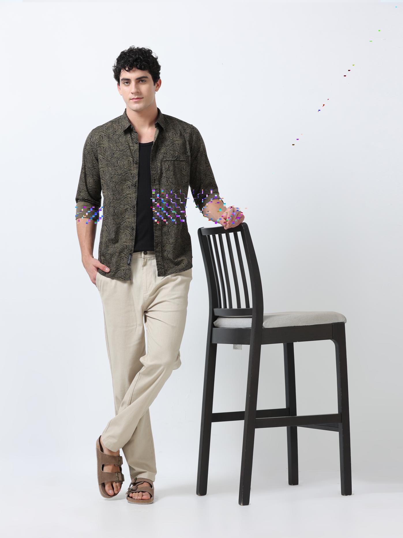 Wave Motion Print Shirt
