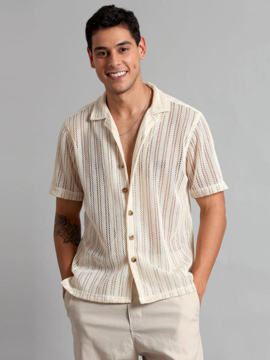Beige Corchet Shirt