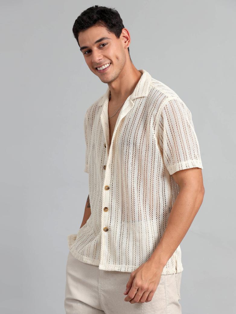 Beige Corchet Shirt