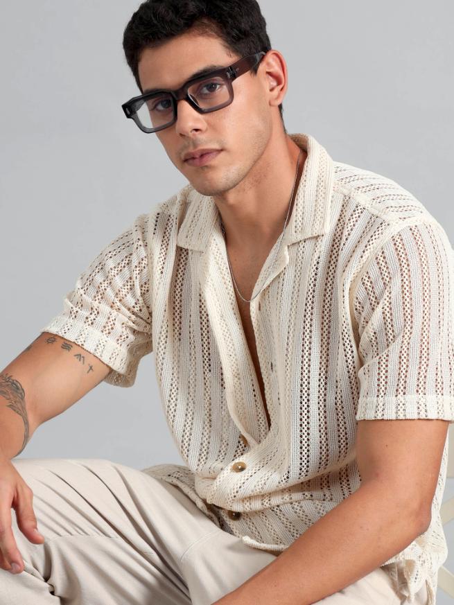 Beige Corchet Shirt