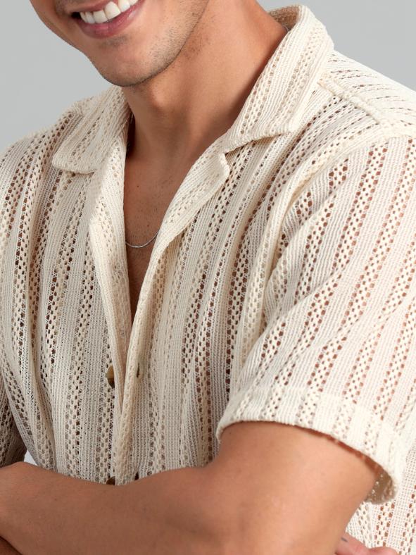 Beige Corchet Shirt