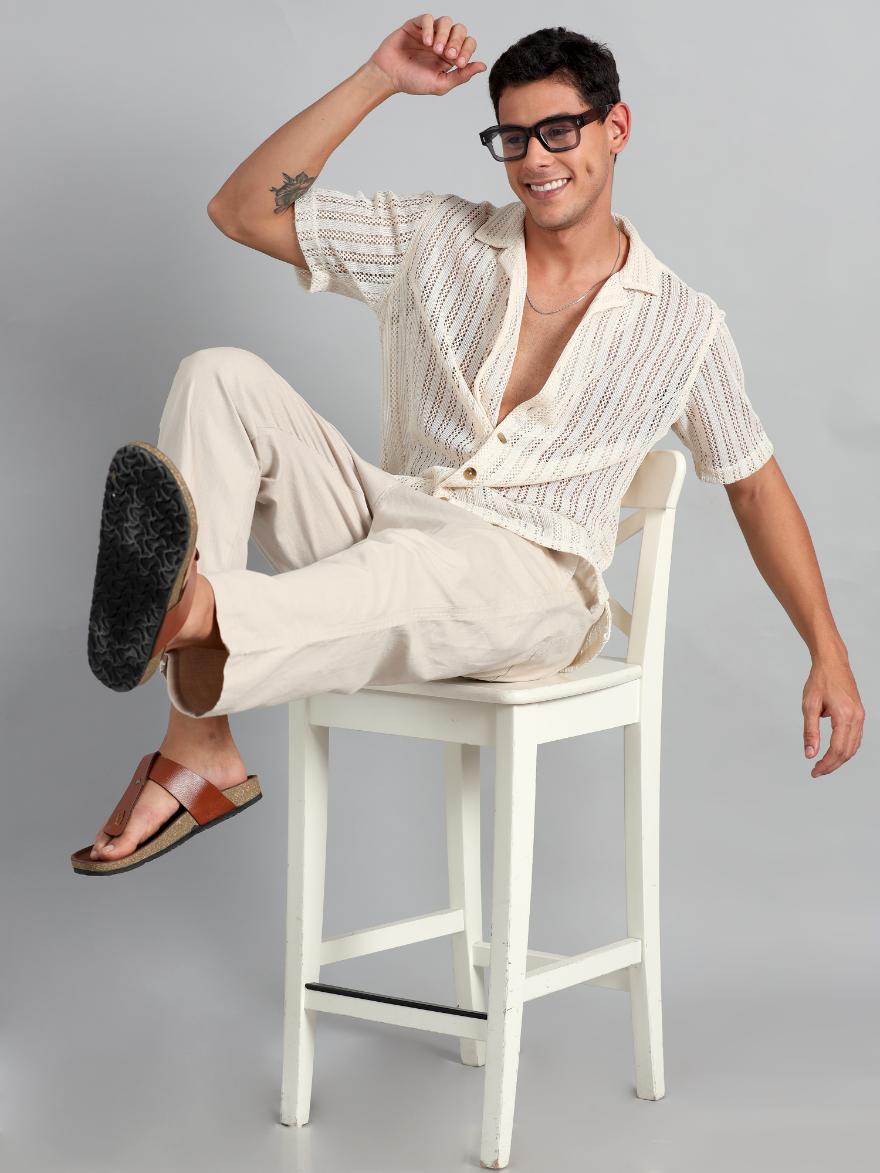 Beige Corchet Shirt