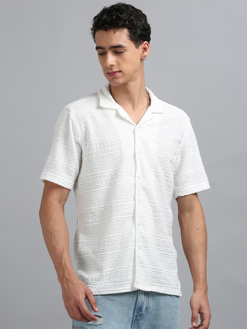 White Knitted Shirt