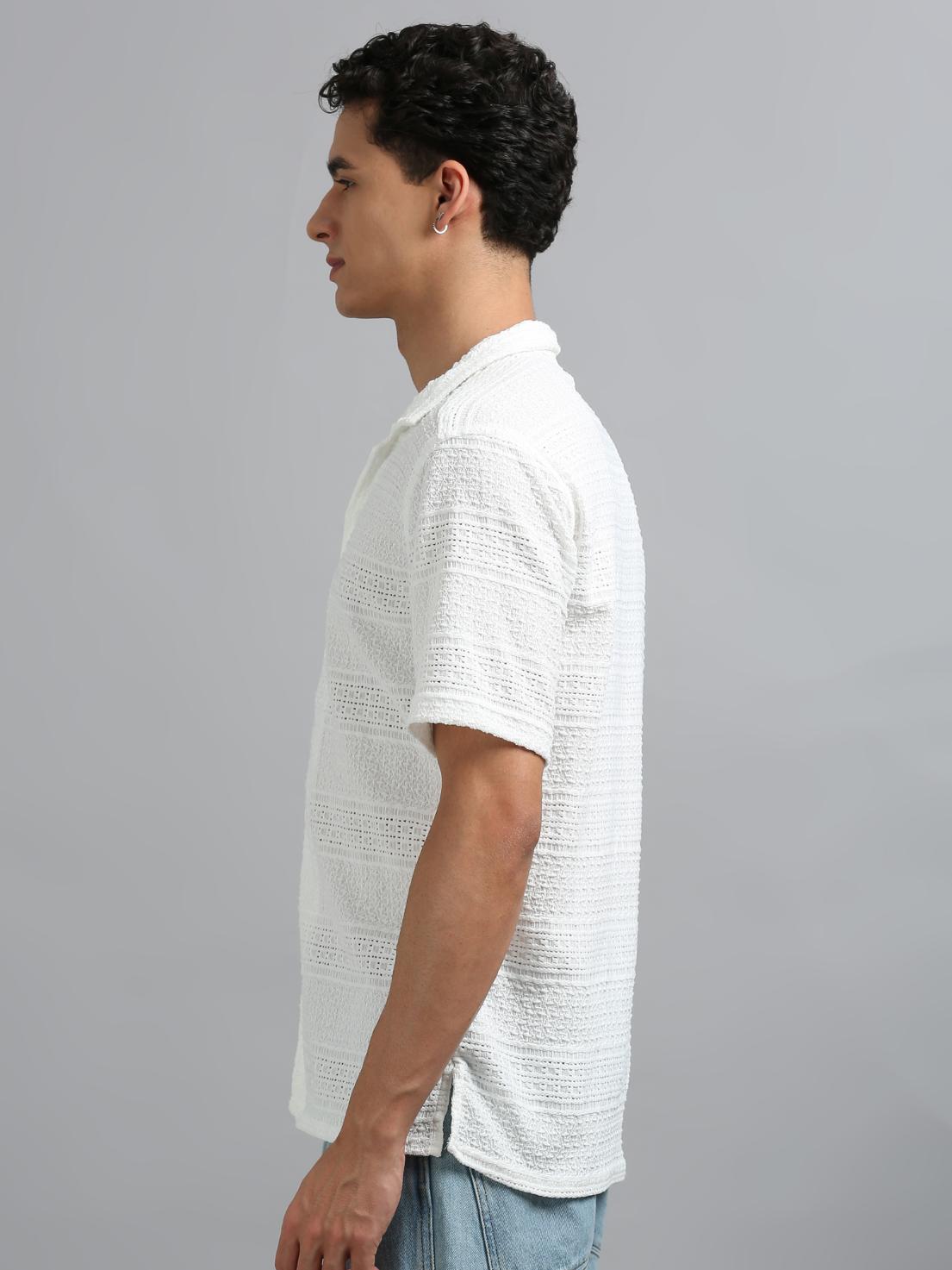 White Knitted Shirt