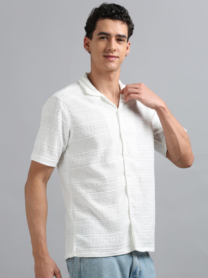 White Knitted Shirt