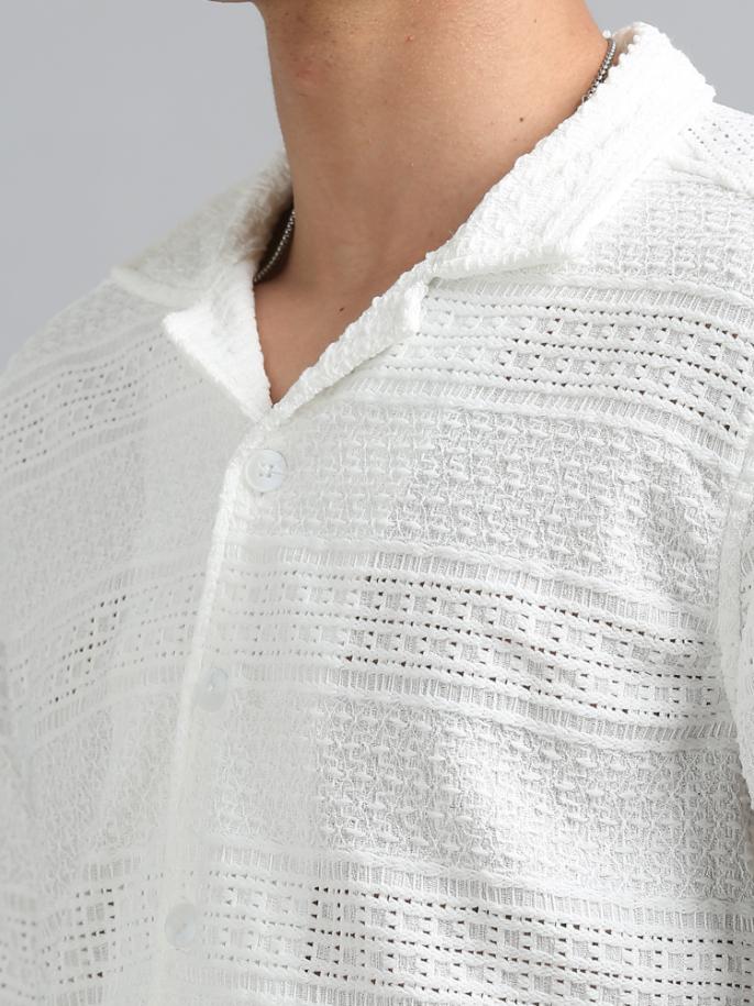White Knitted Shirt