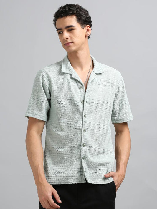 Pastel Green Knitted Shirt