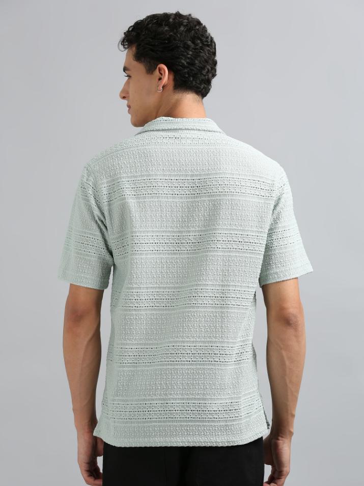 Pastel Green Knitted Shirt