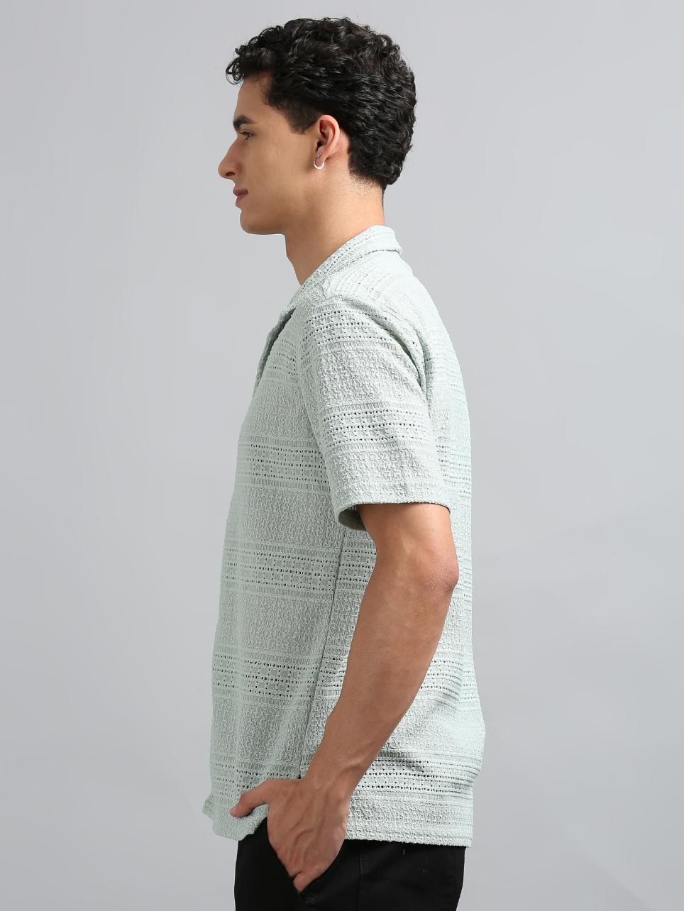 Pastel Green Knitted Shirt