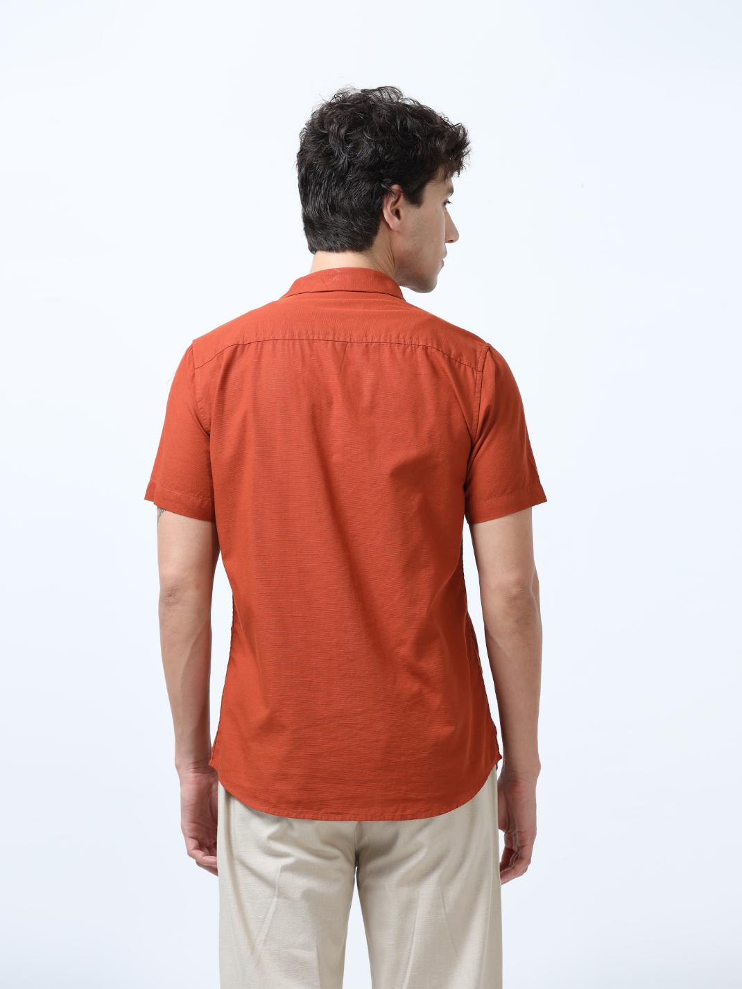 Rustic Motif Embroidered Shirt
