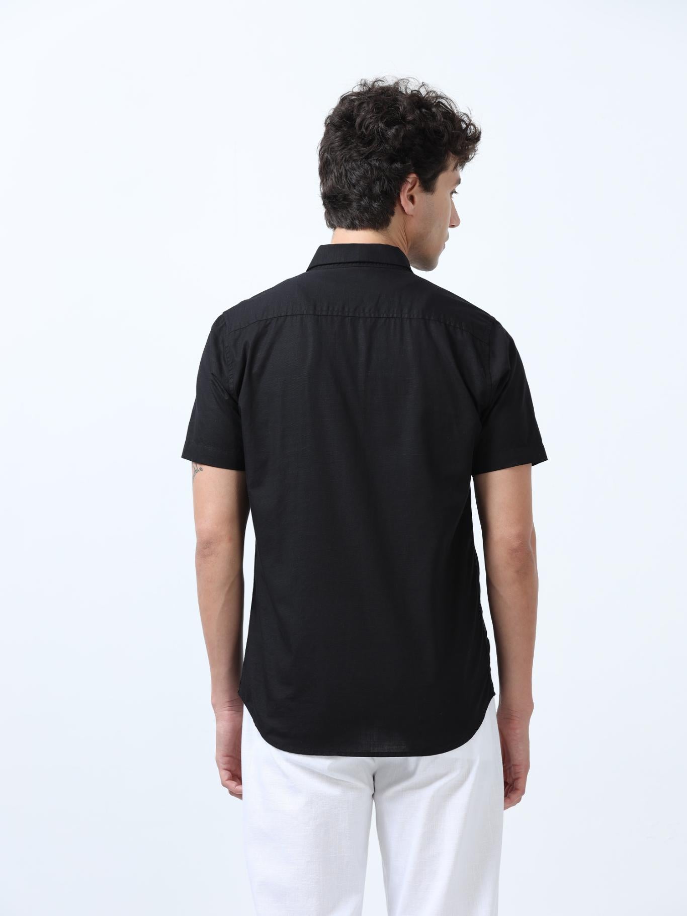 Black Motif Embroidered Shirt