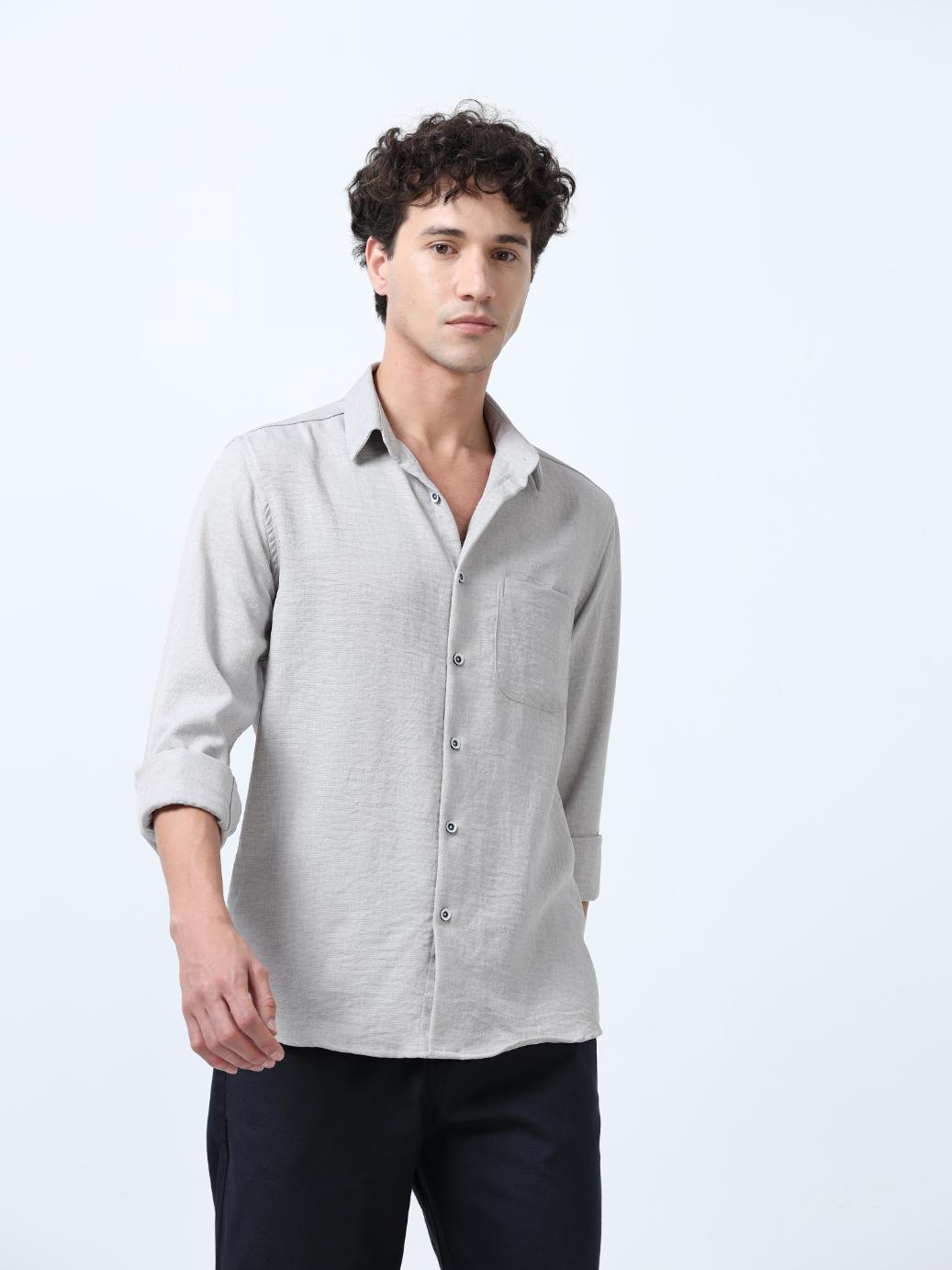 Premium Grey Plain Shirt