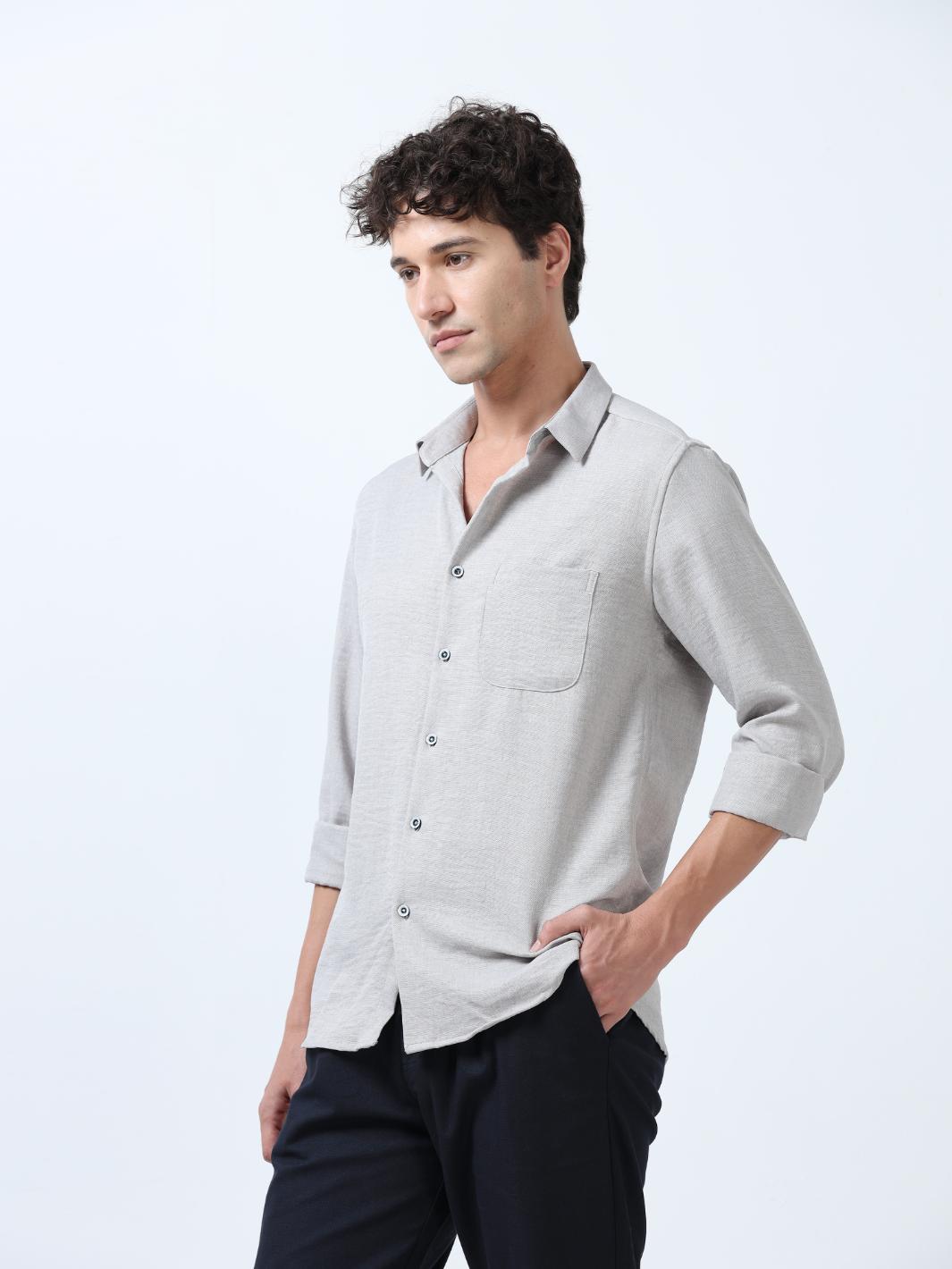 Premium Grey Plain Shirt