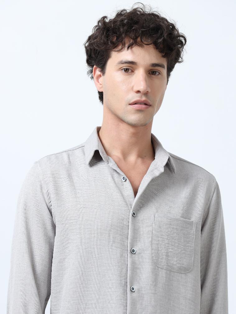 Premium Grey Plain Shirt