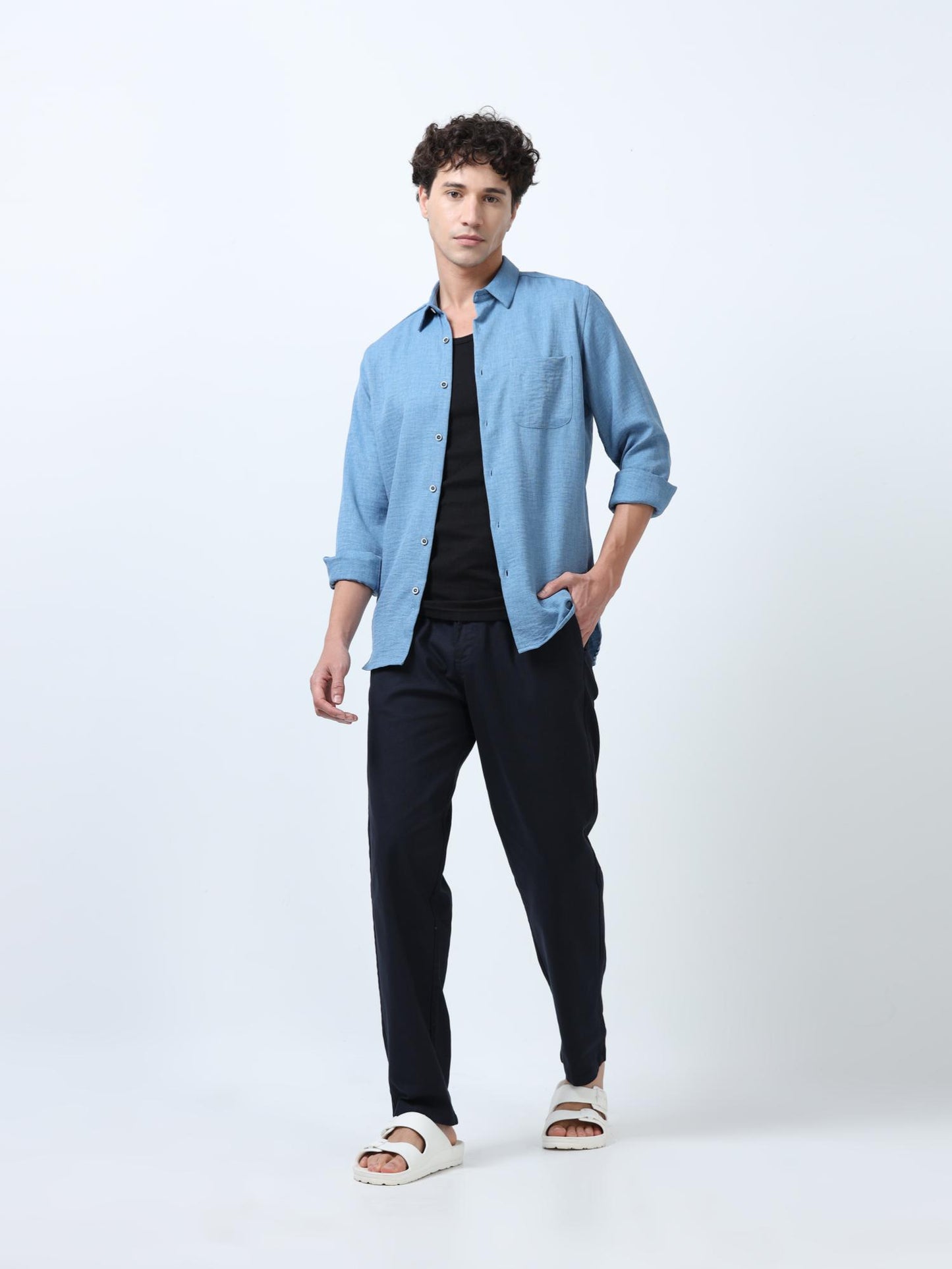 Premium Blue Plain Shirt