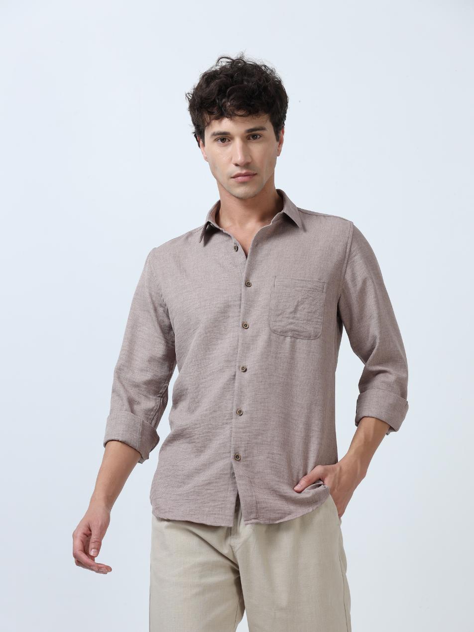 Premium Brown Plain Shirt