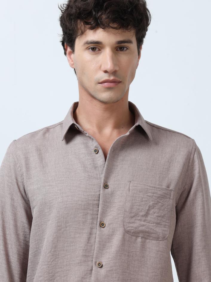Premium Brown Plain Shirt