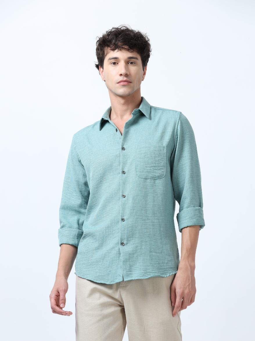 Premium Green Plain Shirt