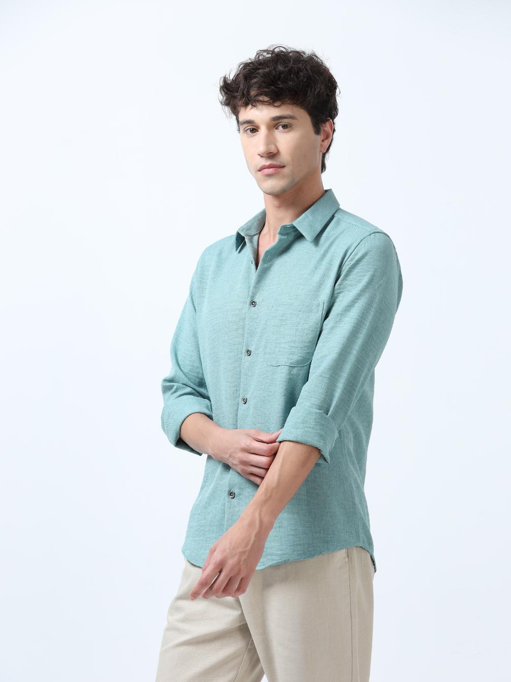 Premium Green Plain Shirt