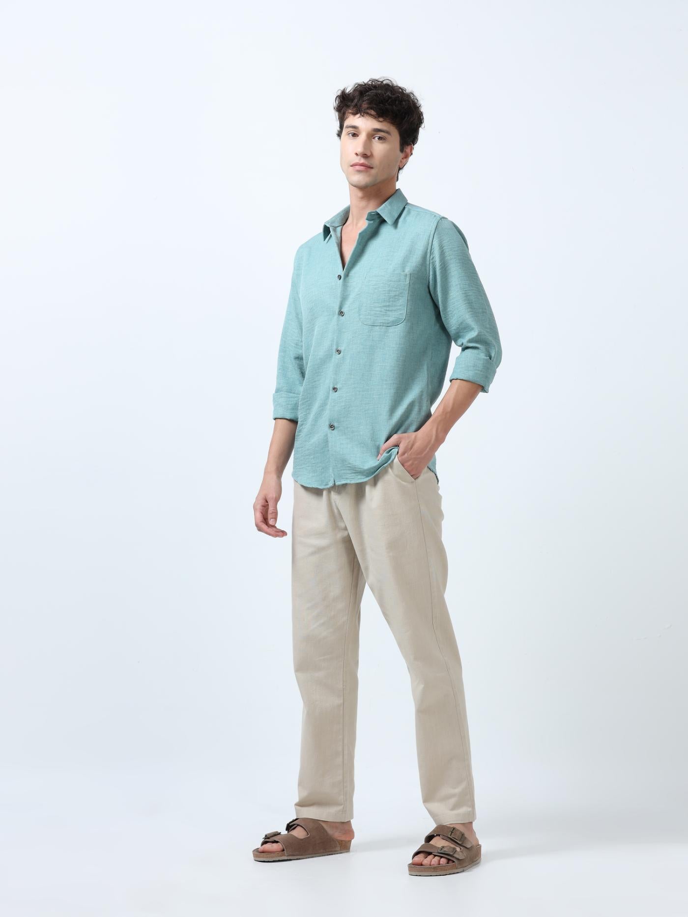 Premium Green Plain Shirt