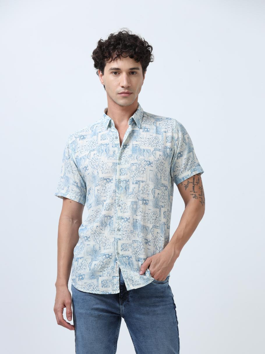 Soft Hued Printed Shirt