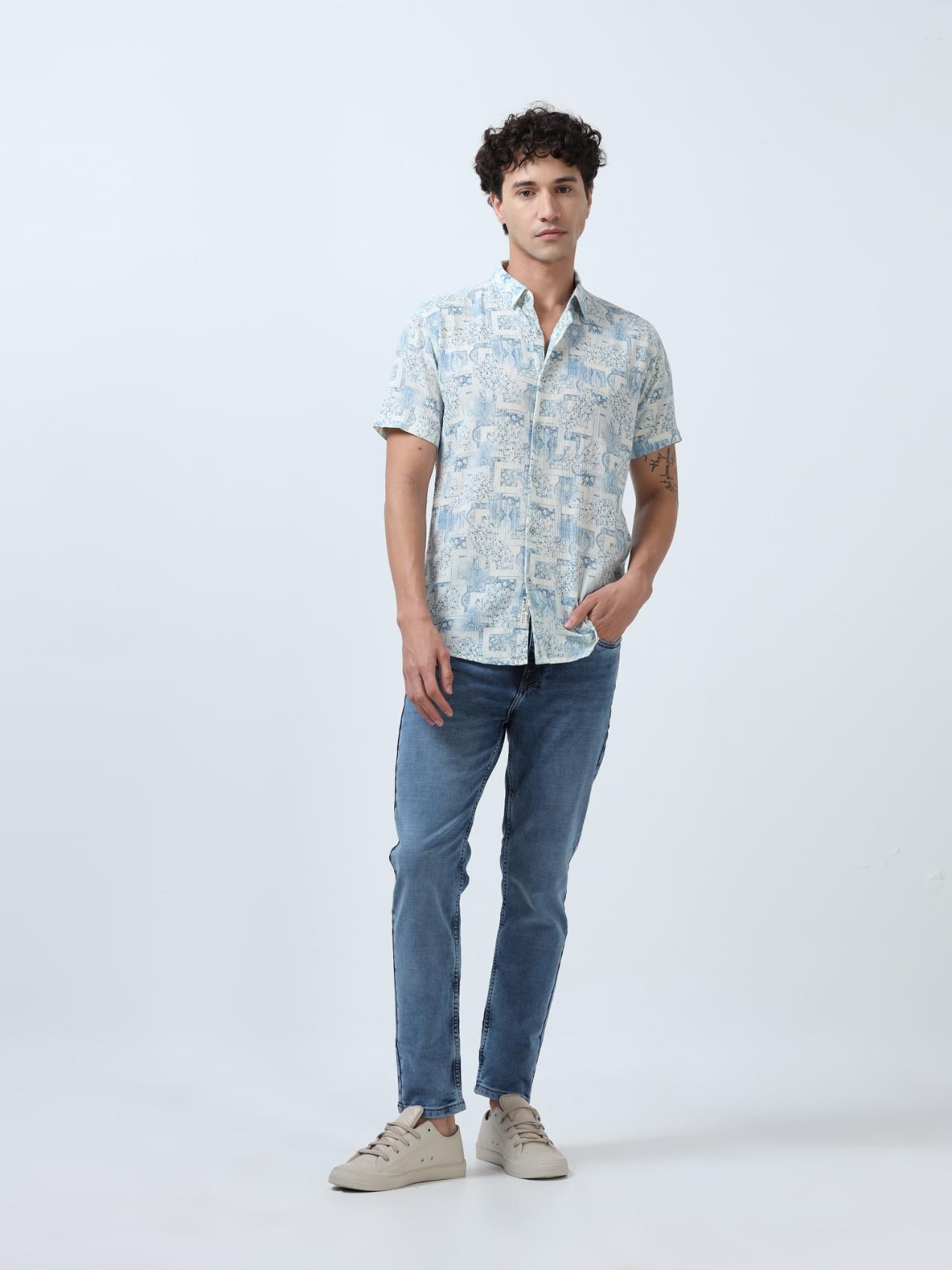 Soft Hued Printed Shirt