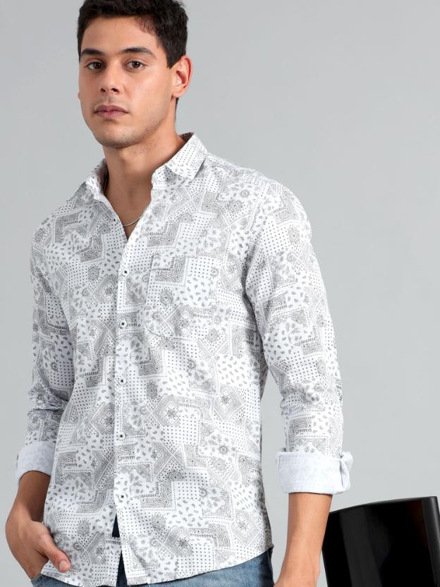 Paisley White Print Shirt