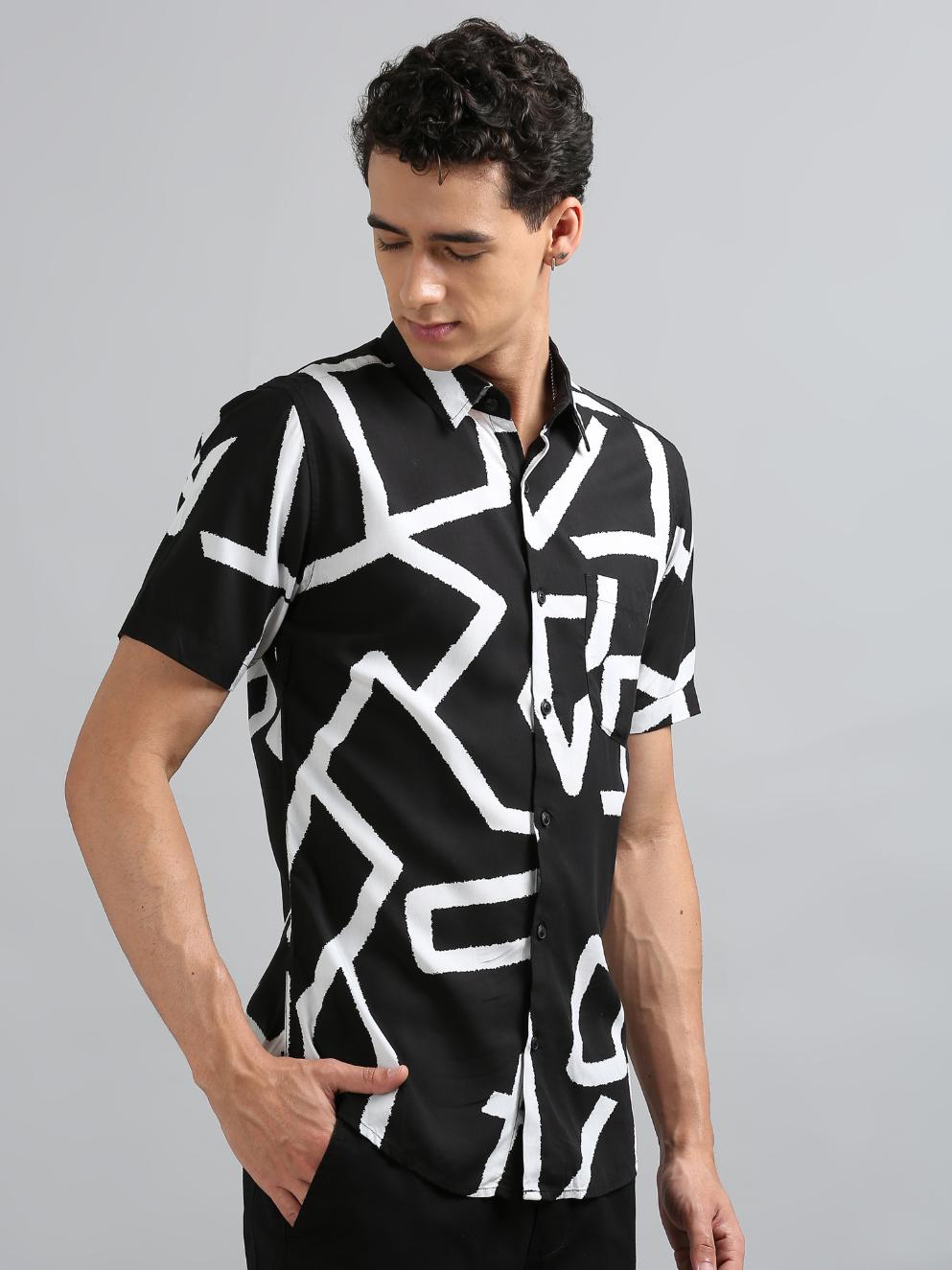 Black Line Art Shirt