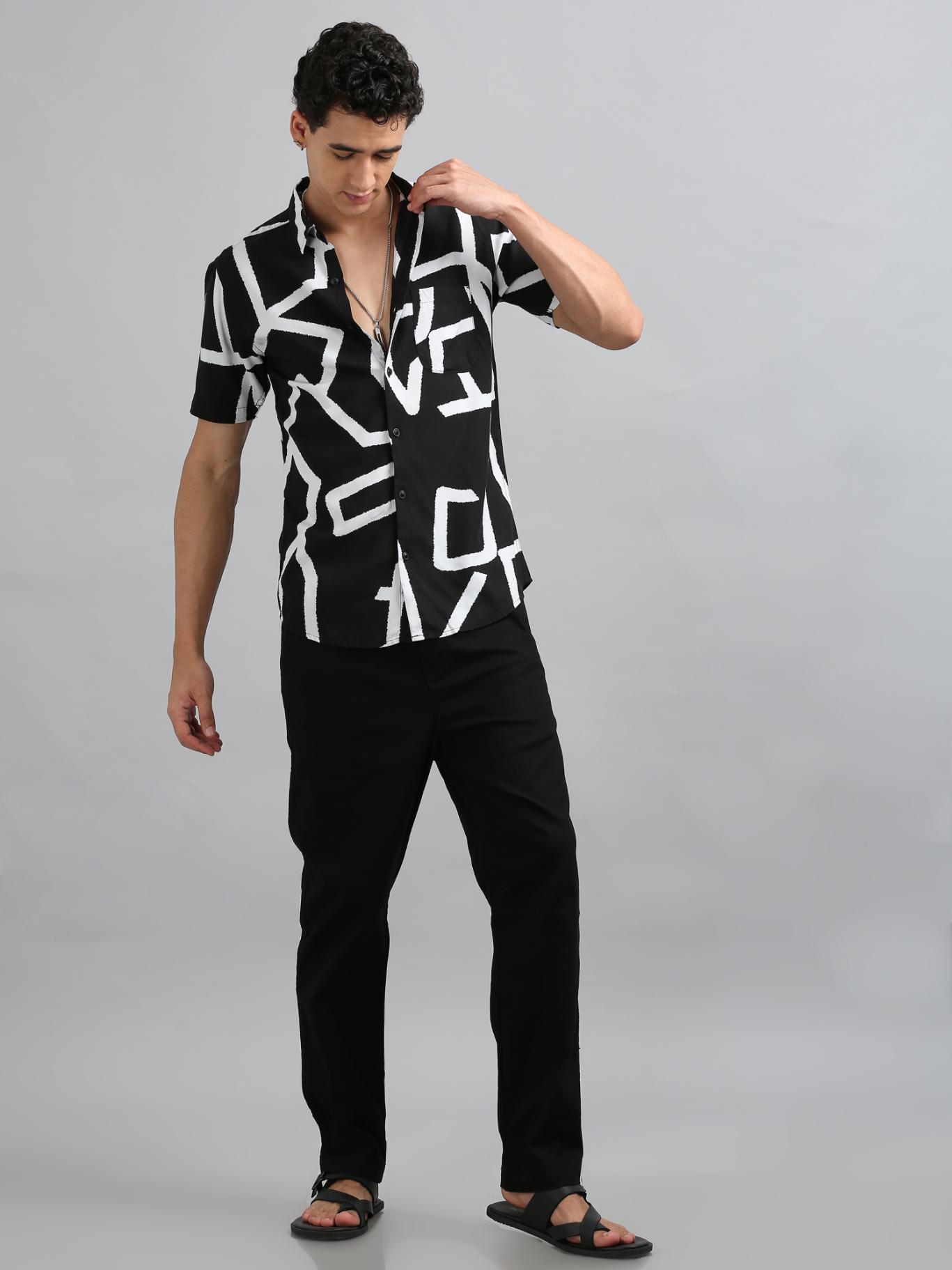Black Line Art Shirt
