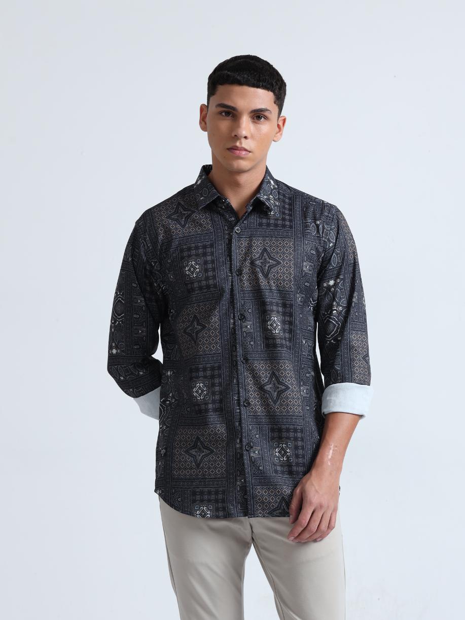 Mosaic Art Grey Shirt