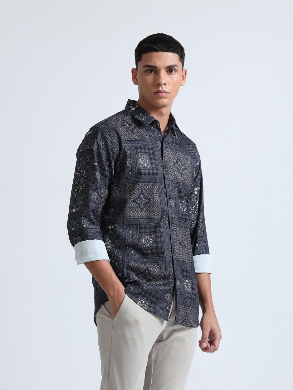 Mosaic Art Grey Shirt