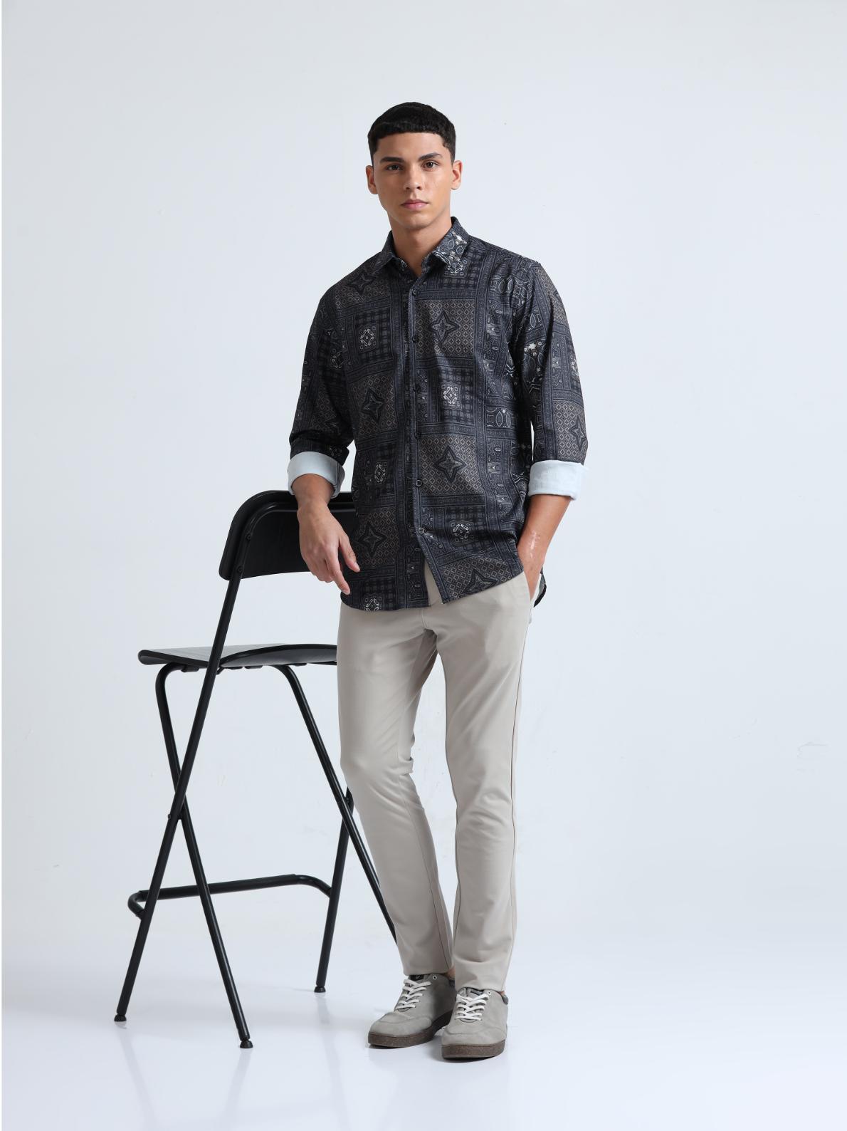 Mosaic Art Grey Shirt